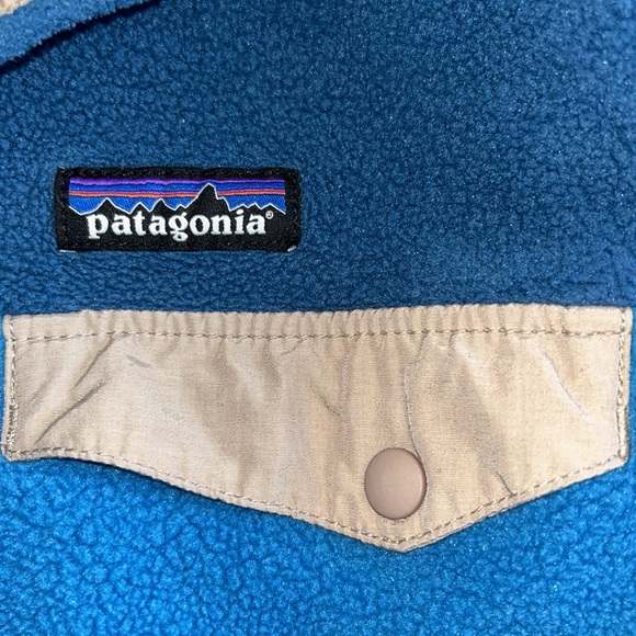 Patagonia synchilla fleece pullover! Size small, blue and cream! - Picture 2 of 5